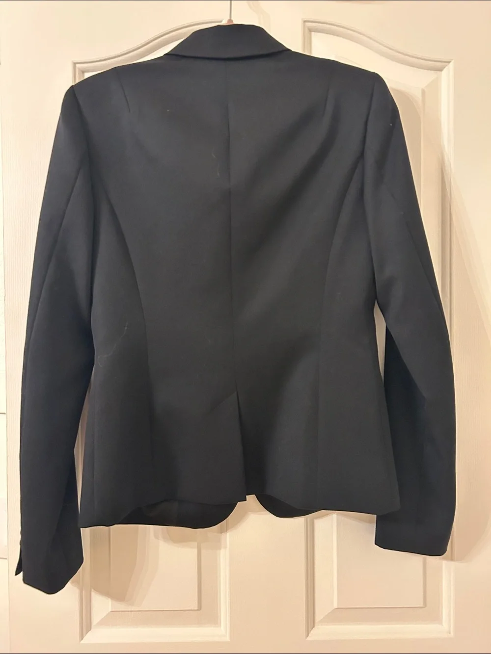 J. Crew Wool Black Women's Two-Button Tailored Blazer and Matching Pants -4 Tall